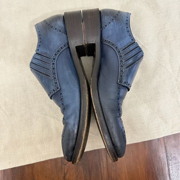 DONALD J. PLINER CMONK Double Monk Strap Dress Shoes Blue ITALY MADE - Picture 5 of 10